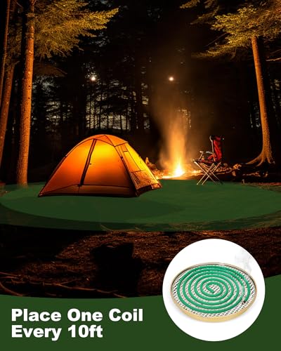 Citronella Incense Coils for Outdoors - 20 Count with Stand