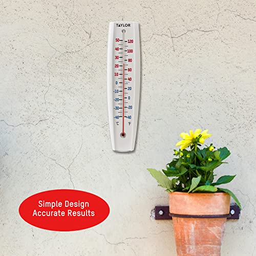 Taylor Jumbo Indoor Outdoor Thermometer - 14-inch Wireless Wall Mount
