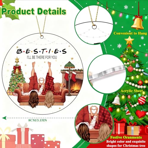Lorrtta Besties Friendship Christmas Ornament - Acrylic Tree Decor for Women & Sister