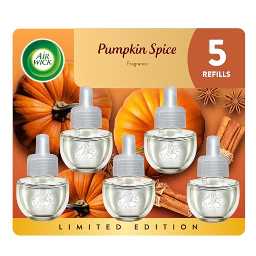 Air Wick Pumpkin Spice Scented Oil Refill, 5 Count - Essential Oils