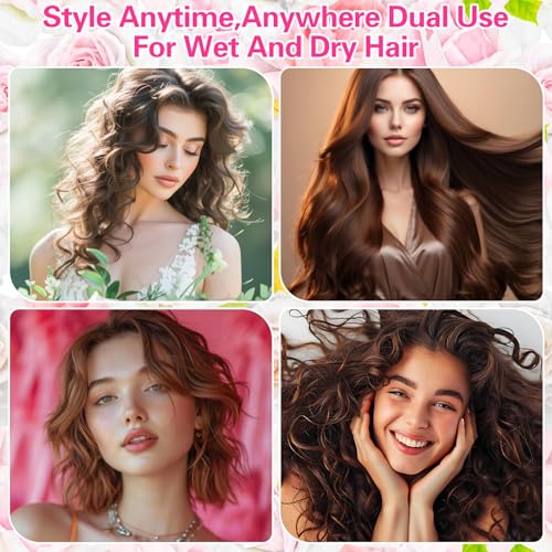 4-Piece 9-Inch 3-Row Hair Styling Comb & Rat Tail Teasing Brush Set