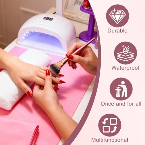 40 Pack Disposable Nail Mats - Waterproof & Easy to Clean