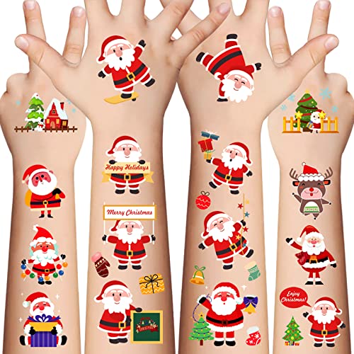 Awinmay Christmas Temporary Tattoos for Kids - 240 Pcs Party Favors