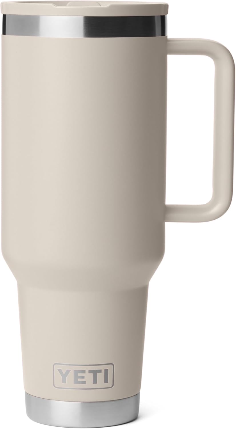 YETI Rambler 40 oz Travel Mug - Stainless Steel, Vacuum Insulated, Leakproof & Cup Holder Friendly
