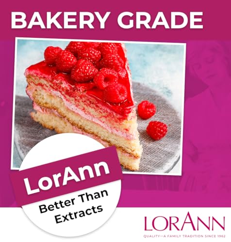 LorAnn Raspberry Emulsion for Baking - Gluten-Free Flavoring, 4 Fl Oz