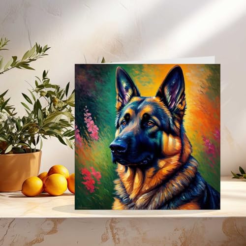 German Shepherd Greeting Card - Premium Quality 145mm x 145mm