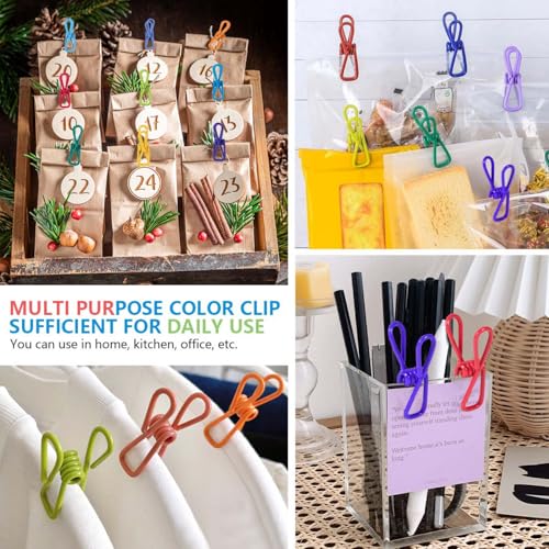 SenseYo 30 Pcs Colorful Bag Clips Food Sealer Clips Kitchen & Laundry Use
