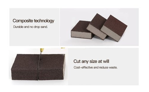 Dr.WOW Carborundum Heavy Duty Scouring Sponges - Fiberglass-Free Nano Rust Eraser for Pots, Pans, Grill, Oven Racks & Sink Stains (1'' 6Ct (Pack of 1))