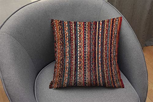 Nphuriy Vintage Turkish Pillow Cover 16x16 Inch - Double Sided Cotton Linen