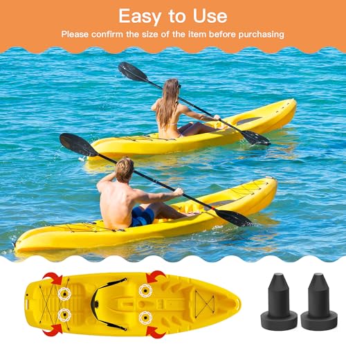 10 Pcs 1/2" Kayak Drain Plug, Scupper Plugs for Most Fishing Boats Kayak, Compatible with Sundolphin Pelican Kayaks Aruba 8 SS, Aruba 10, Excursion 10, Black