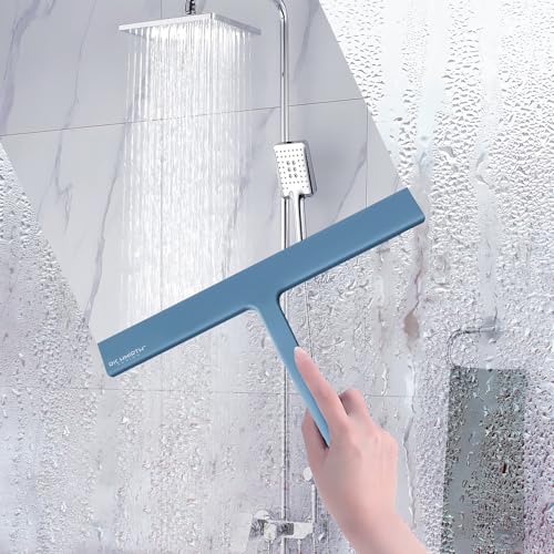 Large 11-Inch Shower Squeegee for Glass Doors & Windows - Green