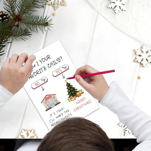 Funny Christmas Card for Parents - Blank Inside, Luxury Quality