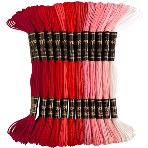 12 Skeins Embroidery Thread Set - 12 Colors for Crafts