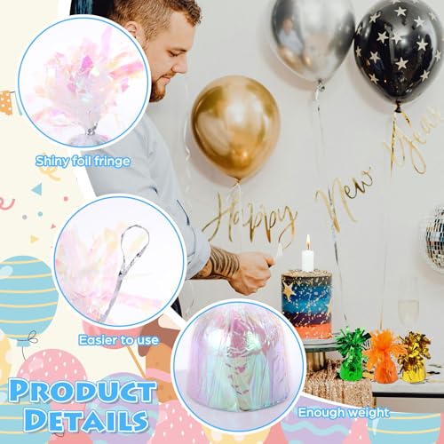 2 Pcs Metallic Balloon Weights Anchor for Helium Balloons Heavy Table Decorations Light Pink