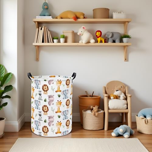 Cute Animals Baby Laundry Hamper - Waterproof Kids Storage Bin