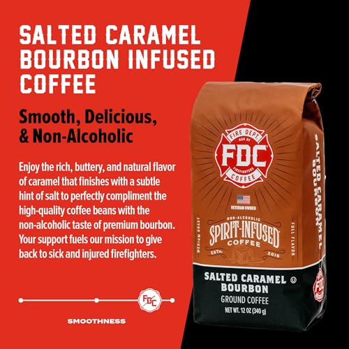 Salted Caramel Bourbon Ground Coffee - Veteran Owned, 12 oz (Pack of 2)