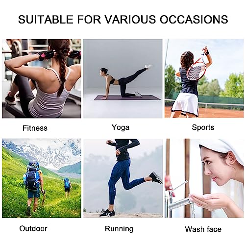 Yiwafu Non-Slip Elastic Yoga Headband for Women Sweat Absorption