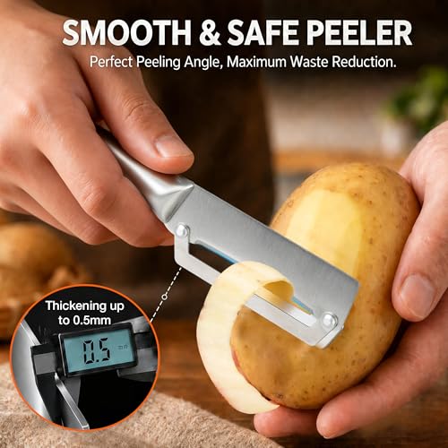 Stainless Steel Vegetable Peeler with Ergonomic Handle - Fast & Efficient
