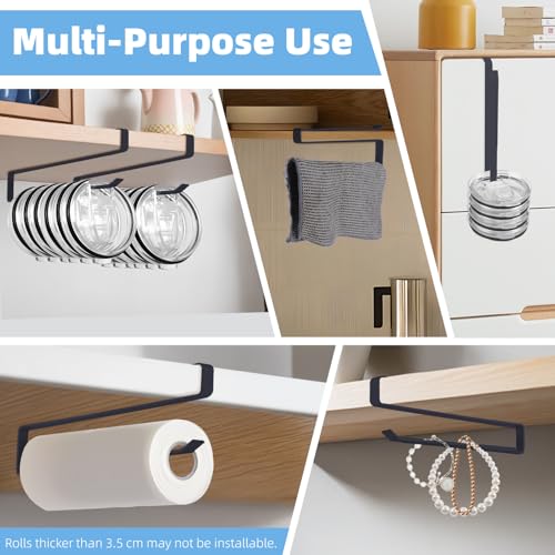 Mecyfaty Tumbler Lid Organizer (2 Pack) - Black Under-Cabinet Storage Rack