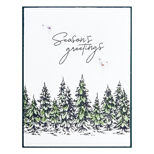 Spellbinders BP-073 Seasons Greetings Evergreens Press Plate & Die Set from The More BetterPress Christmas Collection
