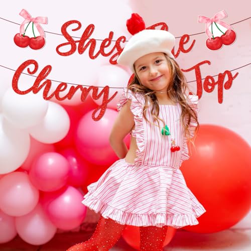 She's the Cherry on Top Banner - Bridal Shower & Bachelorette Party Decor