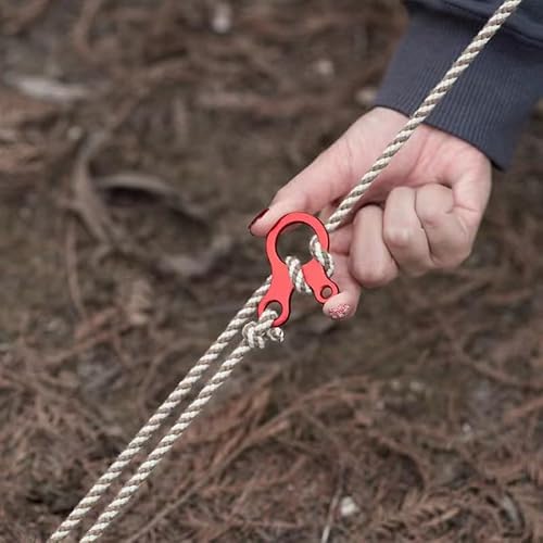 20Pcs Guyline Wind Rope Buckle Aluminum Alloy Guyline Cord Adjuster Tent Tensioners Rope Adjuster Tent Rope Adjusters for Tent Camping Hiking Outdoor Activity