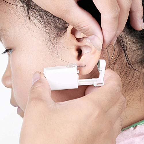 Self Ear Piercing Gun Kit 2 Pack Disposable Painless White Tool