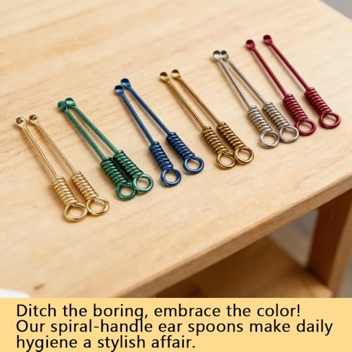 Mini Metal Shovel Spoons Set of 10 - Copper Spiral Handle for DIY Crafts & Kitchen Use