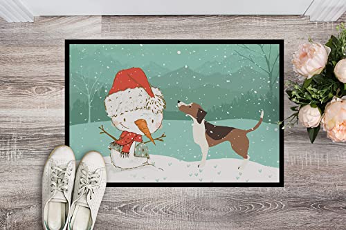 Beagle Christmas Doormat 24x36 Indoor Outdoor Rug Non Slip Washable Entryway Mat