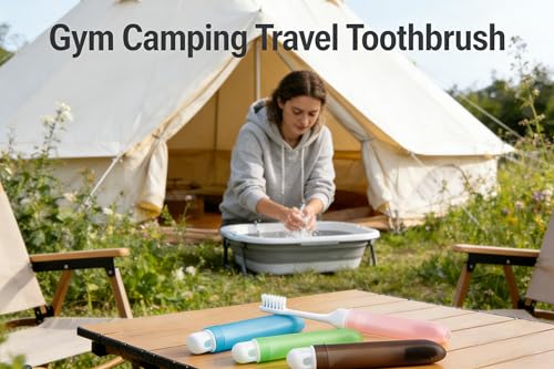 YOFAN 3-Pack Foldable Travel Toothbrush Set with Ventilated Case