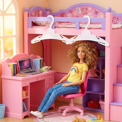 18 Pack Doll Clothes Hangers for 18 Inch Dolls - Non-Slip White Plastic