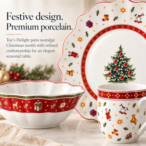 Villeroy & Boch Toy's Delight 6 Piece Christmas Breakfast Set - Red, Green, White