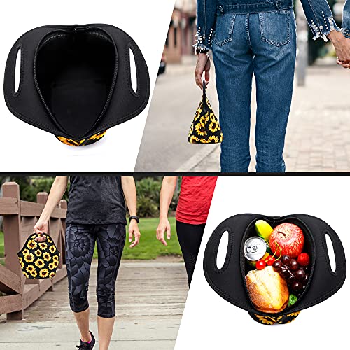 CILLA Sunflowers Insulated Neoprene Lunch Tote Bag for Women & Men, Lightweight & Washable, Picnic & Meal Prep