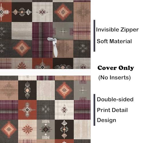 Southwestern Geometric Throw Pillow Covers - Set of 2, 18x18