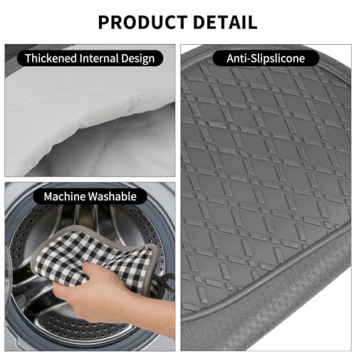 Tifanso 4PCS Silicone Oven Mitts & Pot Holders - Heat Resistant, Non-Slip Grip