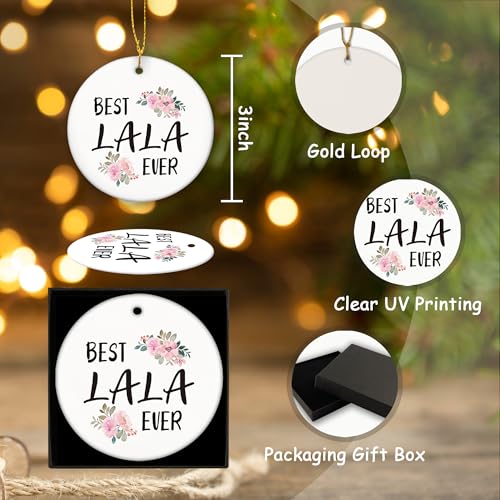Lala Ceramic Ornament, Mom and Grandma Gift from Grandkids, 3 Inch