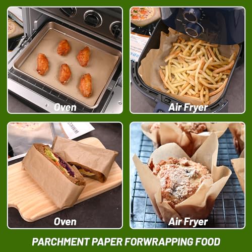 WMKGG 100 PCS Precut Parchment Paper Sheets, 6.2" x 9" Non-Stick Baking