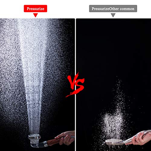 High Pressure Handheld Shower Head with Ionic Filter Beads - Transparent