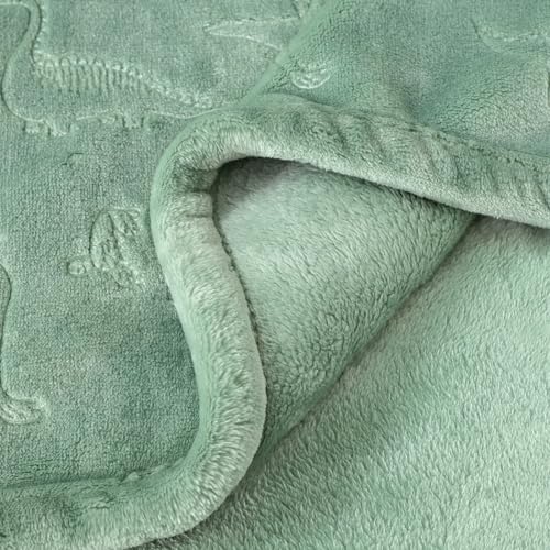BORITAR Ultra Soft Baby Blanket - 3D Elephant Design, Sage Green, 30x40