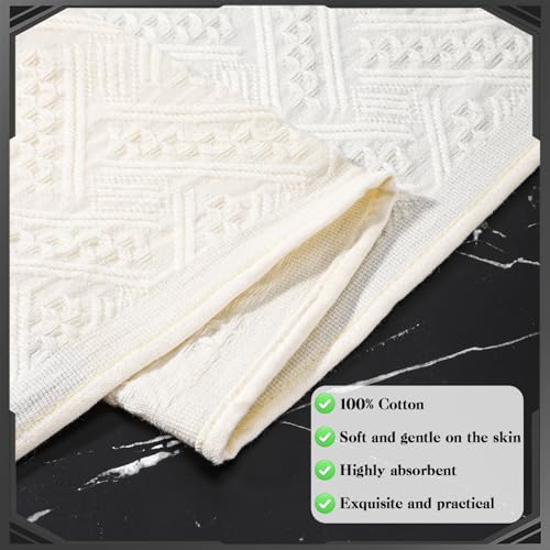2-Pack Bohemian Turkish Cotton Hand Towels - Beige & Pink