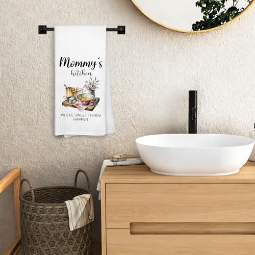 Mommy Kitchen Towel - Decorative 16x24 Inch Hand Towel for Mother's Day