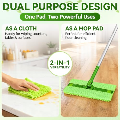 FIXSMITH Reusable Mop Pads for Swiffer Sweeper - 8 Pack Microfiber Refills