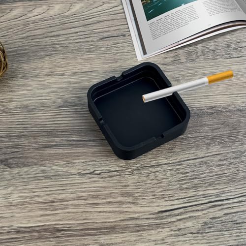 3.54 Inch Silicone Windproof Outdoor Indoor Ashtray - Durable Ash Holder & Organizer