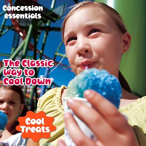 6 oz Leakproof Paper Snow Cone Cups - 100 Count for Shaved Ice
