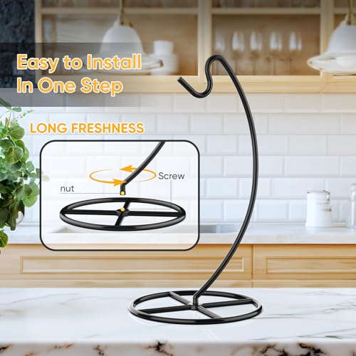 Beesini 2-Pack Banana Holder Stand, Heavy Duty Metal Fruit Rack for Kitchen