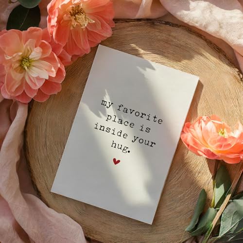 Leinessy Romantic Valentine's Day Card for Him or Her - 8x5.3"