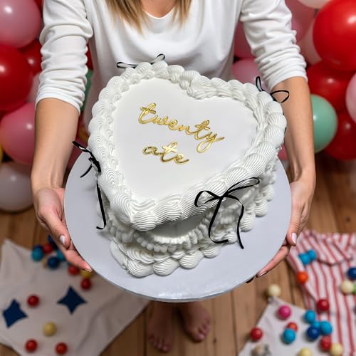 Twenty Ate Cake Topper - Gold Acrylic 28th Birthday Decoration