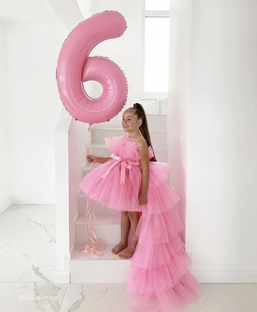 Number 0 Balloons - 40 Inch Pastel Pink Birthday Decorations for Milestone Events & Baby Showers