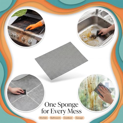 15-Piece Heavy Duty Mesh Scrubbing Pads for Toilet and Bathroom Cleaning