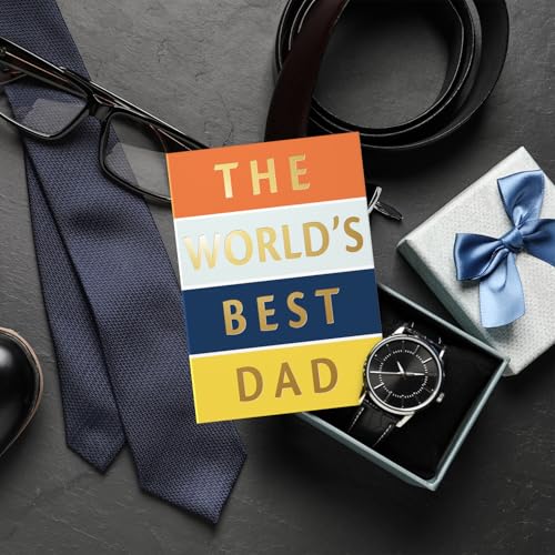Premium Father's Day Card 5x7 with Gold Foil & Envelope
